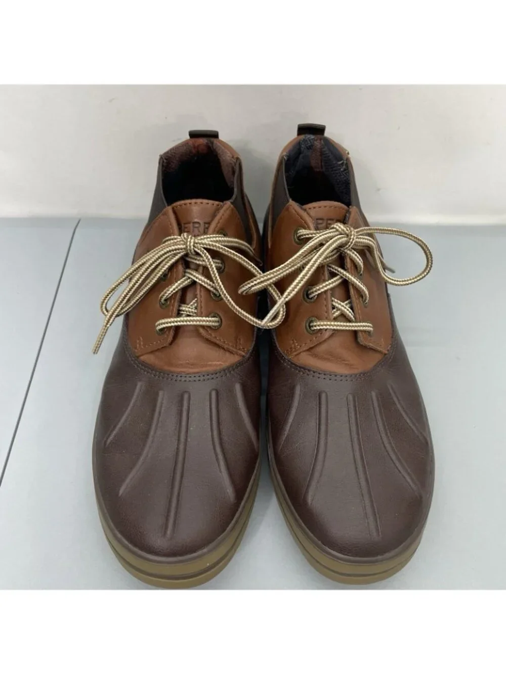 Sperry Fowl Weather Chukka Duck Rain Boots Waterproof Brown Mens 10